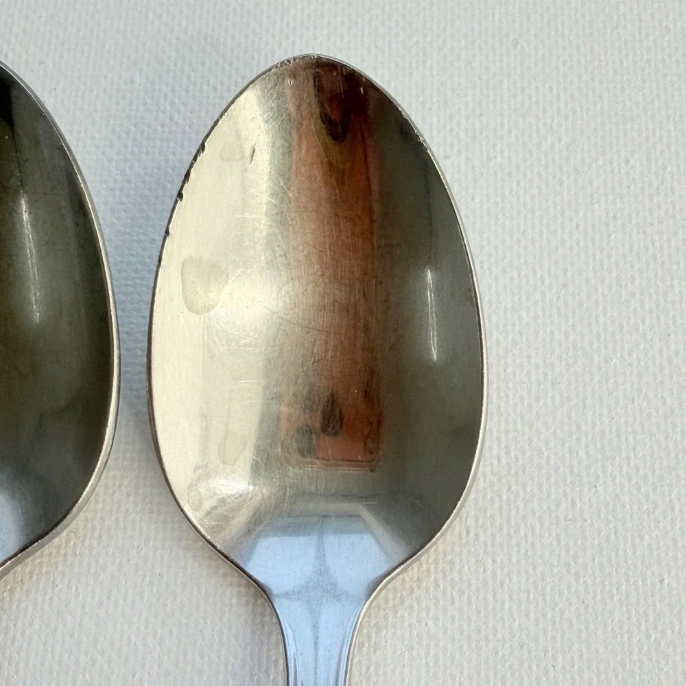 Oneida Teaspoons Unisex 6in Silver Good Chateau Shell Stainless Set of 4 109